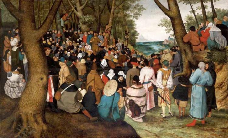 Pieter Brueghel the Younger The Preaching of St John the Baptist Sweden oil painting art